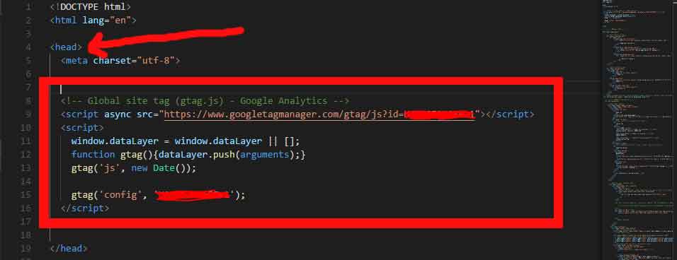 how to add google analytics to html website
