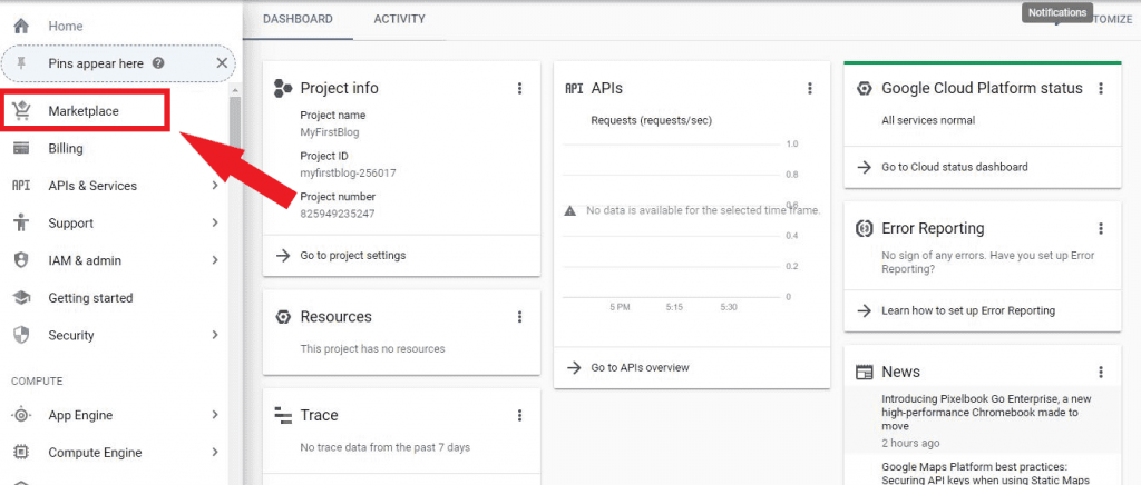 google cloud platform marketplace